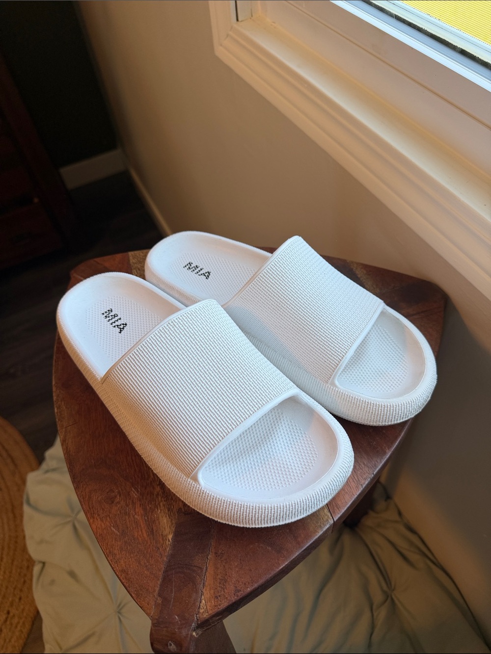 MIA White Platform Slide Sandals